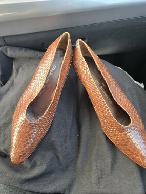 Stephane Kelian Brown Woven Pointed Toe Flats